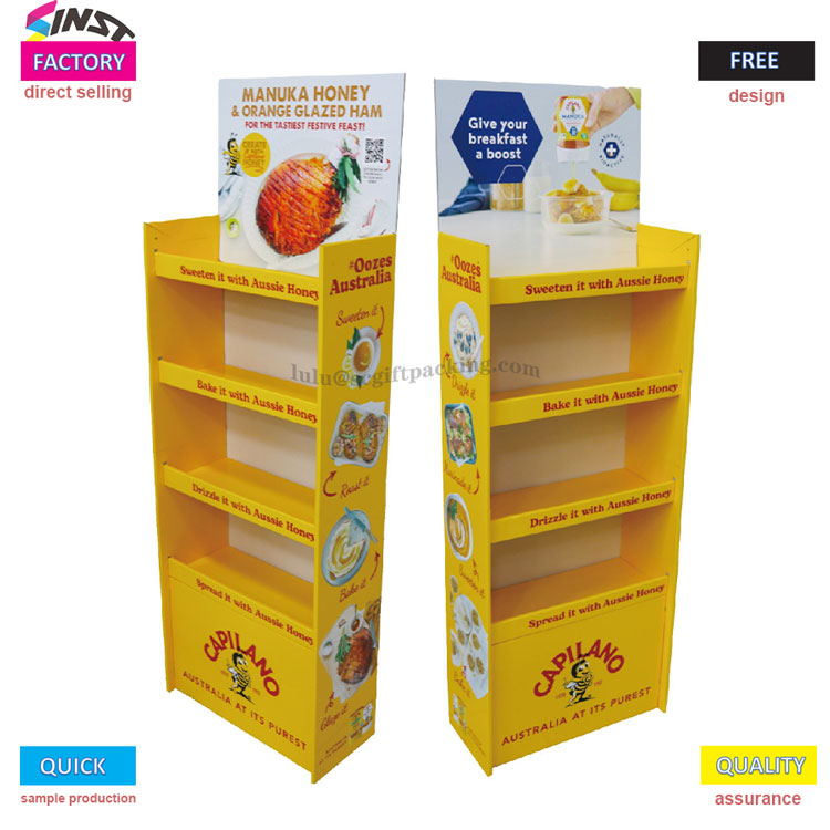 Giá đỡ Honey Jar Hiển thị thân thiện với môi trường lật ngược lại bán lẻ và giúp nâng cấp giá trị thương hiệu