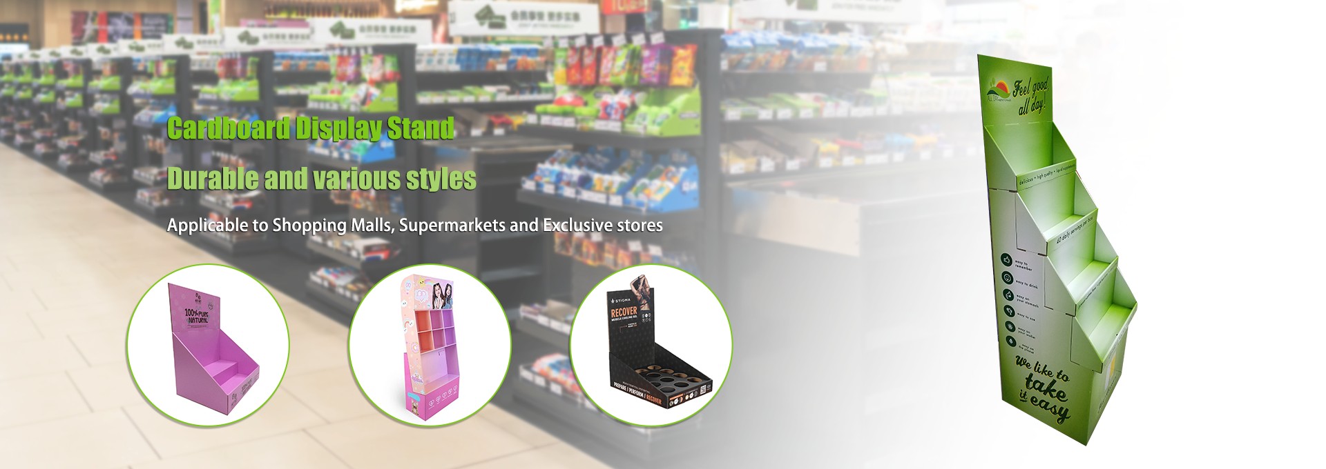 Nhà cung cấp kệ trưng bày các tông