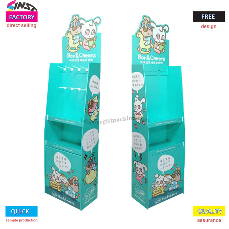 Quầy trưng bày đồ ăn nhẹ bằng bìa cứng tùy chỉnh cho các chương trình khuyến mãi bán lẻ